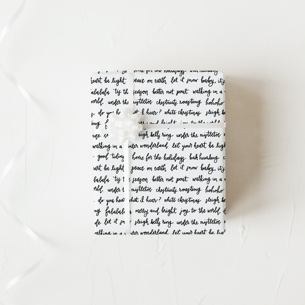 Christmas Clichés - Black Wrapping Paper