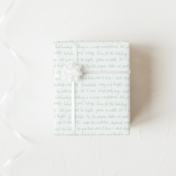 Christmas Clichés - Light Green Wrapping Paper