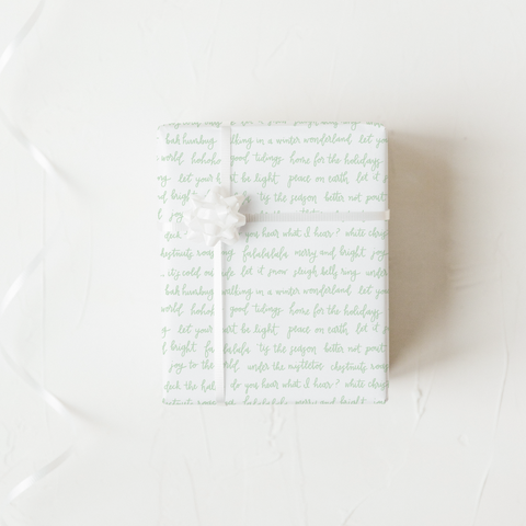 Christmas Clichés - Light Green Wrapping Paper