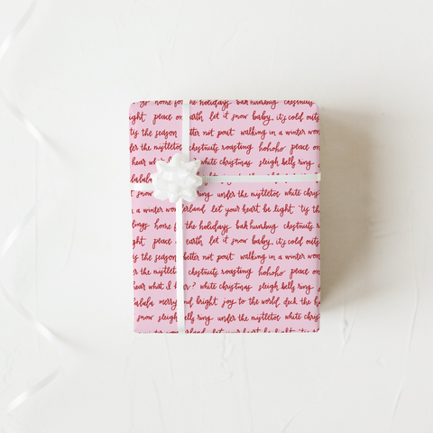 Christmas Clichés - Red + Pink Wrapping Paper