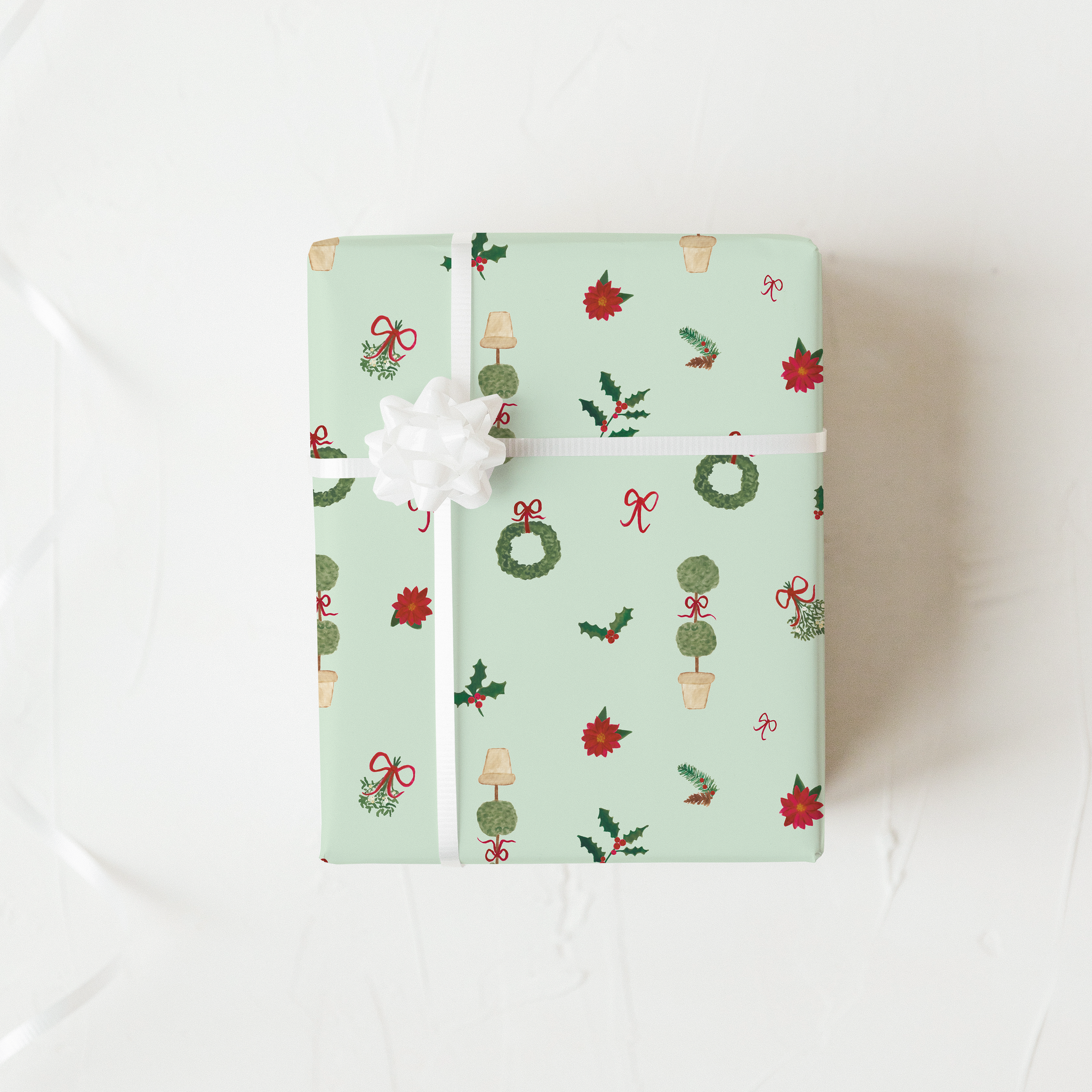 Christmas Cuttings - Green Wrapping Paper