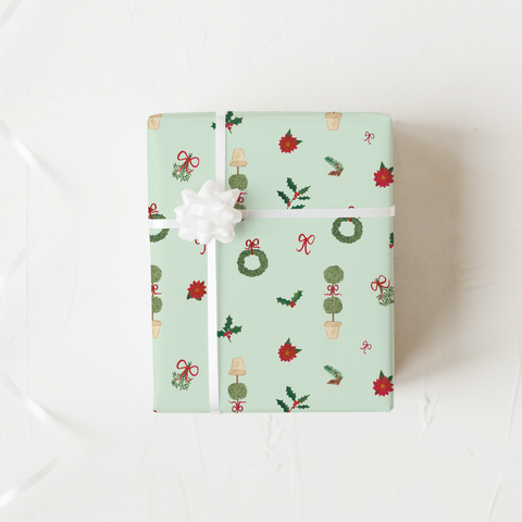 Christmas Cuttings - Green Wrapping Paper