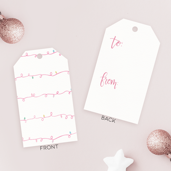 Holiday Gift Tags - Pink