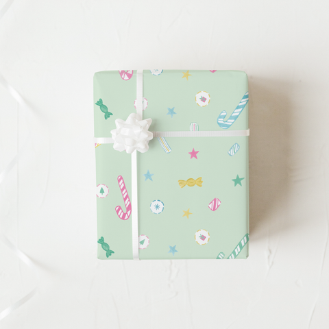 Holiday Sweets - Green Wrapping Paper