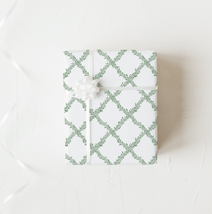 Leafy Lattice Wrapping Paper