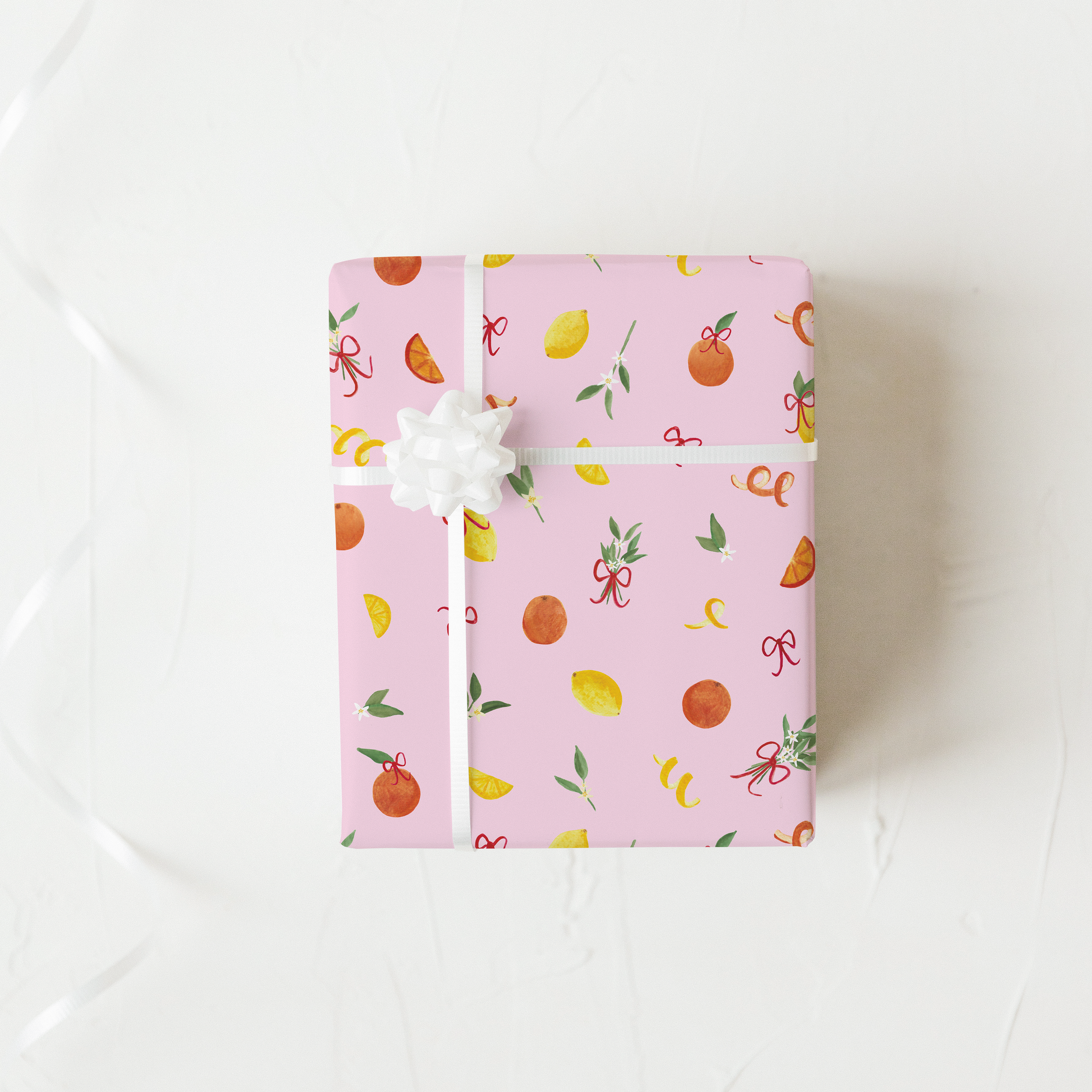 Merry Citrus - Pink Wrapping Paper