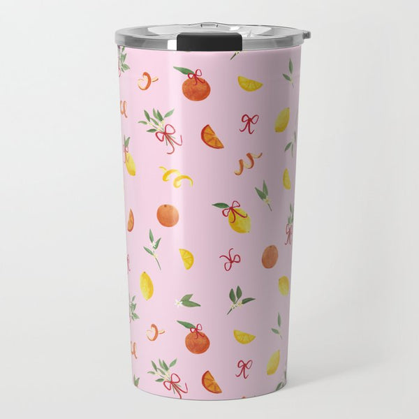 Merry Citrus - Pink Travel Mug