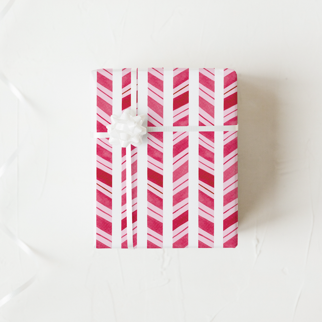 Pink and white best sale chevron wrapping paper